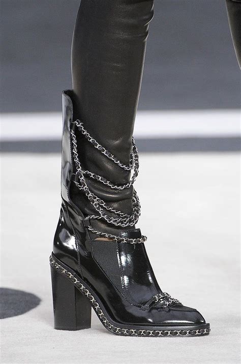 chanel chain boots style|chanel high heel boots.